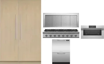 6 Piece Package Includes Refrigerator, Freezer, Cooktop, Wall Oven, Hood And Dishwasher